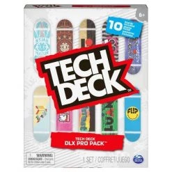 Tech Deck DLX Pro 10-Pack of Collectible Fingerboards, For Skate Lovers Age 6 and up