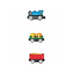 Hape Kids Toddler Wooden Magnetic Battery Powered Rolling Stock Cargo Railway Train Engine Toy Kit Set