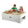 Melissa & Doug Melissa & Doug Deluxe Wooden Multi-Activity Play Table - For Trains, Puzzles, Games, More